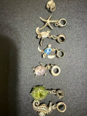 $20 Each  -   Sterling Silver charms  (Turles Starfish Seahorse Dolphin)